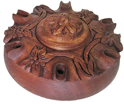 Nostre Montagne Prodotti Tipici Valle d'Aosta Coppa dell'amicizia - 6 Becchi Stella in legno di mogano diametro 23cm per preparare il caffè alla valdostana