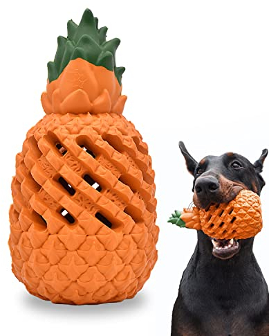PETOPIA Pineapple Dog Chew Toys - Indestructible for Large Aggressive Chewers