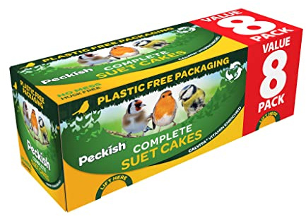 Peckish Complete Seed and Nut Suet Cakes 8 Pack Box