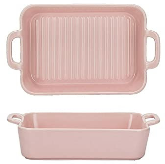 YUEYOULII Ramequin Four Plat de Cuisson en céramique de Cuisson de Cuisson de Cuisson, Plateau rectangulaire de Cuisson, Plat de Casserole for la Cuisson Plat à Four (Color : B)