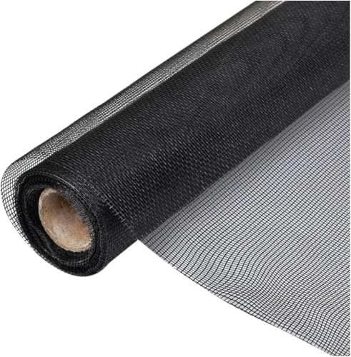 Tela mosquitera por metros, tela mosquitera para puerta y ventana, tela mosquitera FIBRA DE VIDRIO COLOR NEGRO, mosquiteras tamaño a elegir (100x200 cm)