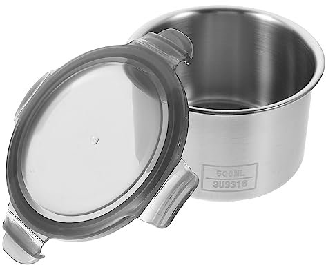 Kichvoe Edelstahlbehälter Mit Deckel Luftdichte Vorratsdose Für Kaffeebohnen Zucker Mehl Reis Und Mehr Fassungsvermögen Für Küche Und Arbeitsplatte