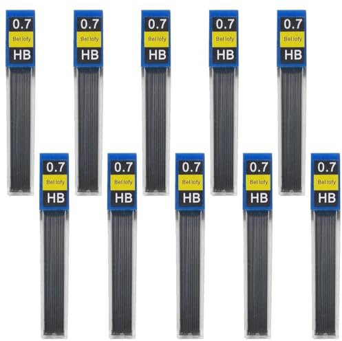 XPEX 120 Stück 0,7-mm-Minen für Automatische Bleistifte - Bruchsichere Ersatz-Bleistiftminen für Reibungsloses und Klares Schreiben