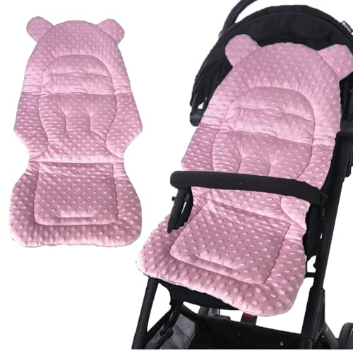 Pram Liner Baby Stroller Seat Cushion Car Seat Insert Universal Head and Body Support Cushion for Infant Newborn Baby Soft Soothing Buggy Pushchair Baby High Chair Cushion Seat Pad Reversible