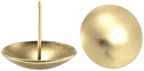 XYWHPGV Chiodi per tappezzeria, 40 mm, diametro 35 mm, altezza, rotondi, puntine per il pollice, tono oro, per testate del divano, 10 pezzi(7cb31 17d50 df902 b7352 b5d48 4671a