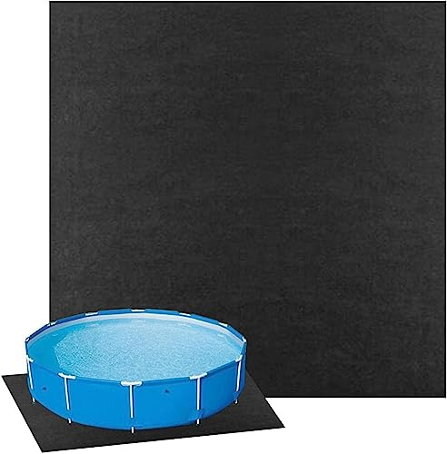 Poolunterlage Rund Rechteckig Pool Unterlage Outdoor rutschfest Poolmatten Schutzboden Pool Bodenschutzmatte Aus Filz UV-Stabil Reißfest Pool Bodenplane Faltbarer Schwimmbecken Matte (Quadrat 4M)