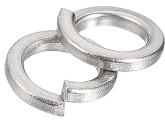 QUARKZMAN 80 Piezas Arandela de Seguridad, Juego de Arandelas de Seguridad Divididas M4 de Acero Inoxidable 316 para Tornillos, Pernos y Tuercas, Color Plata