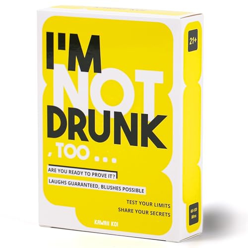 KAWAII KOI I'm NOT Drunk Too Trinkspiel für Erwachsene, Partykartenspiel für Erwachsene für Spieleabend, Junggesellenabschied, 21. Geburtstag, Junggesellenabschied, Mädchennacht, Paare und Freunde