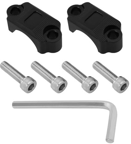 YINETTECH 2 Pièces Supports de Levier de Frein de Moto de 7/8 Pouces avec Vis pour Guidon de Moto Dirt Bike Quad 4 Roues 22mm Compatible avec CRF250 Noir