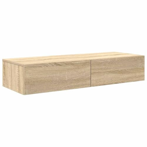 vidaXL Wandregal mit Schubladen Sonoma-Eiche 100x36x19cm Holzwerkstoff