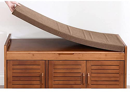 Kissen für Esszimmerbank für drinnen und draußen, für 2- und 3-Sitzer, Gartenbank, Terrassenstuhl, Auflage für Küchenschaukel, 100 x 40 x 2 cm, Braun