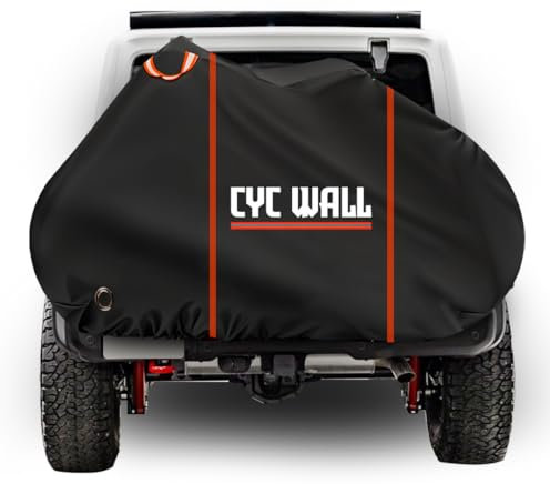 CYCWALL 600D Outdoor Bike Cover for 2 Bikes - Accident Proof Reflective Design, Bike-Covers for Outside Storage - Bike Rain Cover for Rack Transport