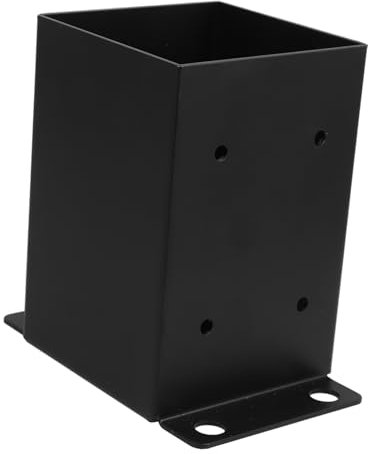 Fence Post Support,Pergola Brackets,Wooden Fence Pergola Bracket Deck Column Bracket Pavilion Base Wood Bracket Porch Railing Black Carbon Steel