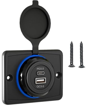 Caricatore USB per auto – presa caricatore da auto porta QC3.0, presa di corrente a ricarica rapida, caricatore rapido della presa USB, adattatore di presa USB per camion, auto,