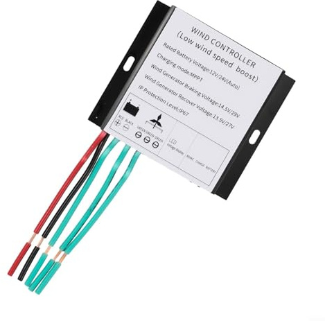 Besshepplo Controlador de turbina eólica de 500/800 W, impermeable, generador de turbina eólica, regulador de carga, entrada trifásica para sistema de carga de batería de 12 V 24 V (800 W)