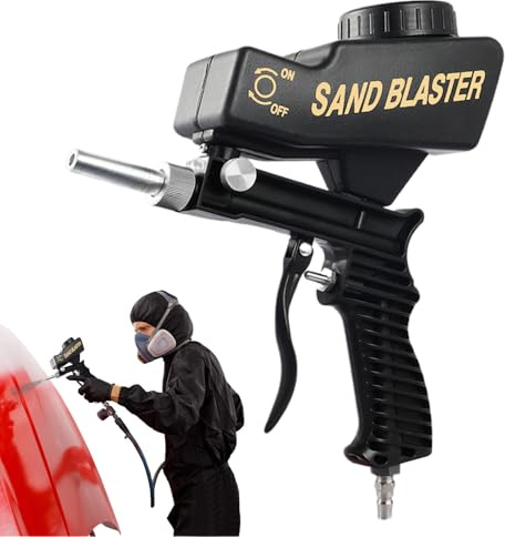 Zuasdvnk Sableuse portable, ponceuse excentrique portable, appareil manuel pour enlever la rouille avec accessoires pour travaux de polissage, restauration de peinture et nettoyage des meubles en bois