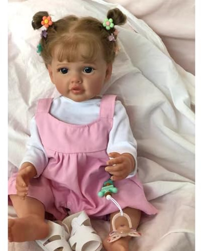 TKYFOYS 22 Pollici 55 cm Reborn Bambole Del Bambino Del Silicone Full Body Fatto A Mano Regalo di Natale Reborn Bambino Neonato Bambole Ragazzo Ragazza Giocattolo