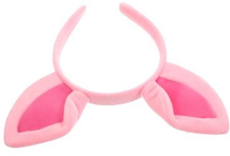 Beavorty Plüsch Schweineohren Stirnband Rosa Kuscheliges Haaraccessoire Weiches Tierohren Headband für Mädchen Jungen Halloween Kostüm Party Cosplay Spaß