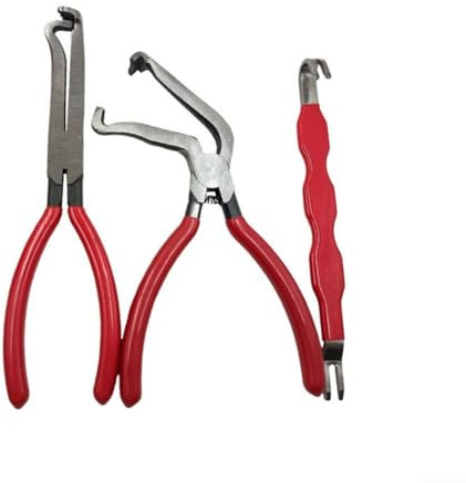 Feeshoppher Set med elektrisk urkoppling av tång i hög kolstål för fordonsvajer, borttagningsverktyg med halkfritt grepp, dubbelhuvuddesign för snabb kopplingsseparering i bilreparation och (3 st)