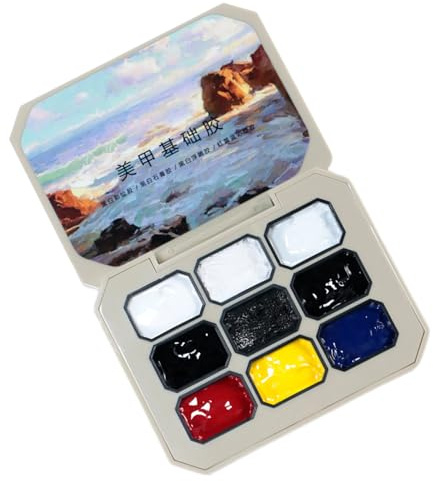 Set di smalti in gel, smalta in gel crema 9 colori Shimmer Neon Gel Set | Women Salon Manicure Painting Colla Kit per casa, dormitorio, scuola, viaggio