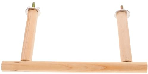Alasum Holz Vogel Stehstange 25cm Naturholz Papageiensitzspielzeug für Käfig Vogelspielplatz Haustierzubehör