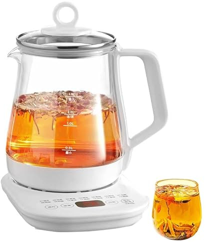 Smart Glass Kettle 1.5L, Multi-Function Health Pot with 24H Timer & 12H Keep Warm Function, 14 Functions, Tea Maker for Home And Office Use