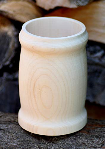 El Natural - Produkte aus der Natur Becher Holz hell Holzbecher Bierkrug Tasse Wasser Trinkbecher Stiftebecher Köcher