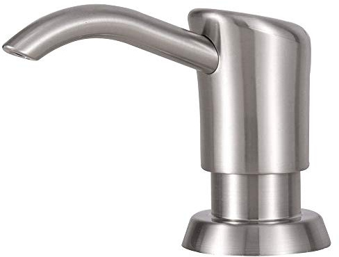 GAGALIFE Dish Soap Dispenser for Kitchen Sink, 17 oz Bottle, Brushed Nickel