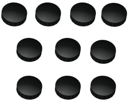 30x Magnete, Schwarz Ø 32mm, Haftmagnete für Whiteboard, Kühlschrankmagnet, Magnettafel, Magnetwand, Magnet Rund