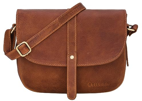 STILORD 'Kira' Umhängetasche Frauen Leder Vintage kleine Handtasche zum Ausgehen klassische Abendtasche Partytasche Freizeittasche Echtleder, Farbe:arona - braun