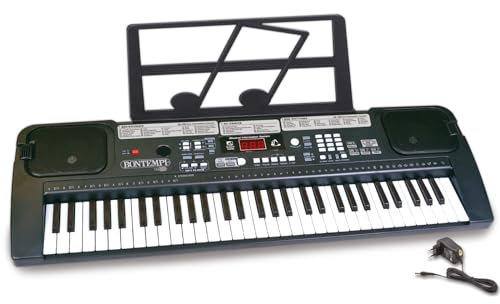 Bontempi | HarmonyKeys - Tastiera Digitale a Passo Medio, 61 Tasti con Connessione USB e adattatore di rete per un'Armonia Perfetta, 700x230x70 mm