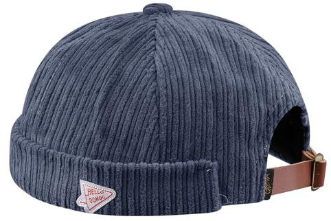 CLAPE Cord Docker Cap Herren Damen Verstellbar Faltbar Seemannsmütze | Leicht,Vintage Style,Unisex Docker Mütze Hafenmütze für Freizeit Angeln Alltag Reisen Outdoor