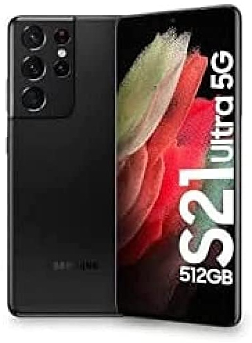 Samsung Smartphone Galaxy S21 Ultra 5G, Display 6.8 Dynamic AMOLED 2X, 4 fotocamere posteriori, 512 GB, RAM 16GB, Batteria 5000mAh, Dual SIM+eSIM, (2021) [Versione Italiana], Nero (Phantom Black)