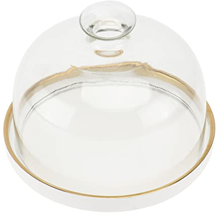 Cabilock 1ensemble Plateau Céramique avec Couvercle pour Gâteau Ensemble De Élégant Et Pratique pour Conserver Vos Desserts Et
