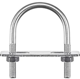 sourcing map Round U-Bolts, 6 Sets 50mm(1.97) Inner Width 75mm Length M8 304 Stainless Steel U Clamp Bolt with Nuts and Plates, for Boat Trailer