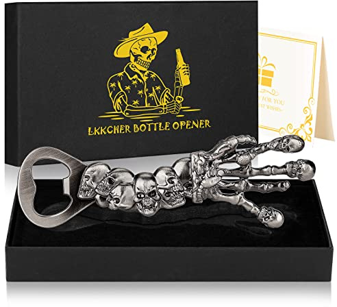 LKKCHER Abrebotellas de Calaveras, Regalos Originales Hombre, Regalos Calaveras, Regalos Hombre Cumpleaños, Regalos San Valentin Novio Marido, Regalo Dia del Padre Ideas Regalo Hombre Padre