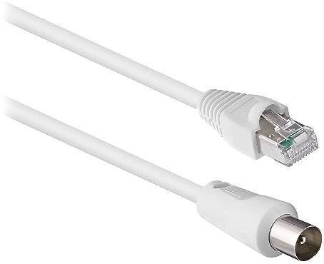 T'nB - Câble RJ45 : Coaxial M/M 2 Mètres - Blanc