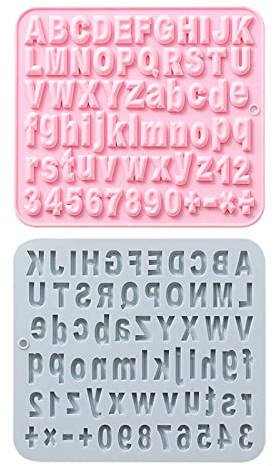 Silikonbackform 2 Stück Schokoladenformen Mit Englischen Buchstaben, Digitale Modellierung, Silikonformen, Dekorationswerkzeuge Für Fondantkuchen