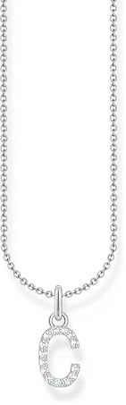 THOMAS SABO Halskette Buchstabe 925 Sterling Silber mit Zirkonia KE2240 - KE2265