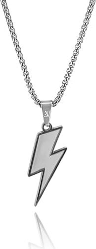 JVillion Blitz Box Halskette Silber Herren Streetwear Schmuck stilvolles Design Geschenk Männer