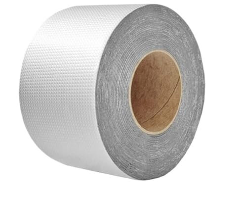 GSJNHY Butyl Band Aluminiumfolie verdicken Butyl wasserdicht Band Wand Riss Dach Kanal Reparatur Klebeband hohe Temperaturbeständigkeit wasserdicht(Color:5Mx10cm)