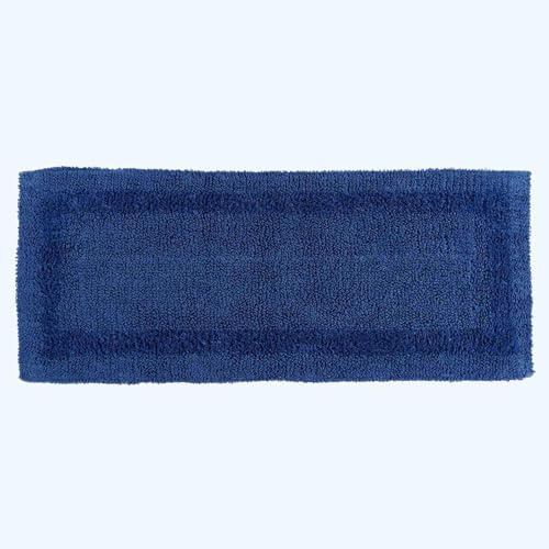 HOMESCAPES - Tappeto da bagno lungo, reversibile, di lusso 1600 gsm extra morbido 100% cotone, antiscivolo per bagno, lavabile, super assorbente, ad asciugatura rapida, grande tappeto da bagno blu
