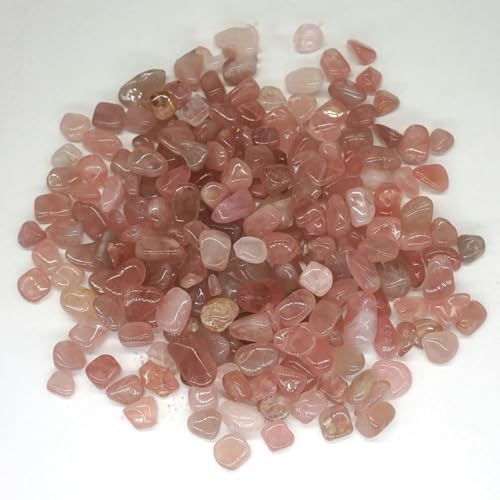 Cristaux de gravier en vrac naturels Pierres roulées Roches de guérison et minéraux Pierres précieuses brutes Décoration d'aquarium 50g/100g-Quartz rose-M-100g