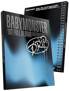 Breezesun BabyMonster Album photo 1er album complet [Drip] Version Classeur – Blanc 17 x 23 cm