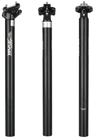 Wake - Reggisella in lega di alluminio, 27,2 mm, 30,9 mm, 31,6 mm, 400 mm, per mountain bike e bici da strada BMX (nero, 31,6 mm)