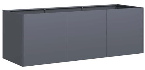 vidaXL Fioriera Antracite 120x40x40 cm Acciaio Laminato a Freddo