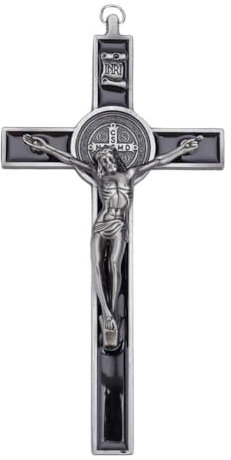 HOBBIESAY 1 Stück Schwarzes Kreuz Zum Aufhängen An Der Wand 19.2cm Kreuz Aus Legierung Dekoration Katholisches Kruzifix Wandkreuz Wanddekoration Kreuzornament Für Zuhause Party Geschenkdekor