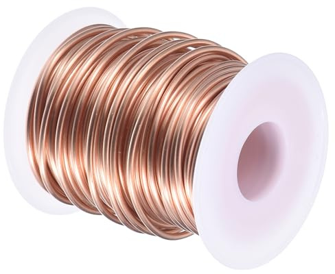 QUARKZMAN Basteldraht 2.5mm x 9.5m, Kupferdraht Gegen Schnecken, Kupferlackdraht Kupferspirale Copper Wire für Garten, Pflanzen und Gemüseanbau