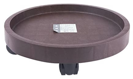 Carrello portavaso resistente con ruote per vasi grandi, per interni ed esterni, marrone, 60 cm