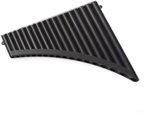 Lecreatekit C Key Wooden Style 18 Pipes Pan Flute Constructed with Strong and Resilient ABS Material (Black)